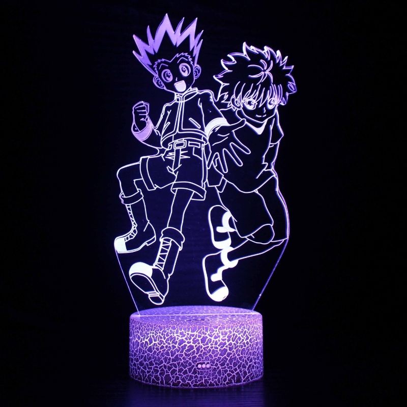 Gon Freecss And Cilla Zoldyck Happy Friends Lamp